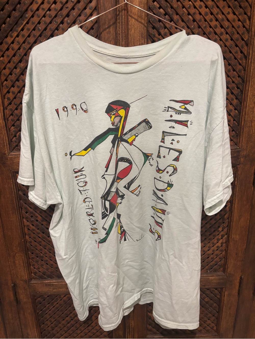Urban Outfitters White Graphic Short-Sleeve Tee with Multicolor Print